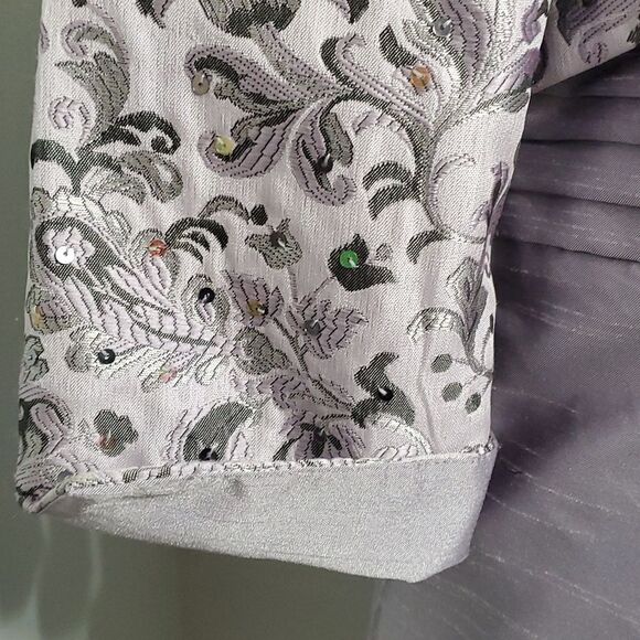 R&M RICHARDS 2 PCS SUIT.  Orchid satin with sequins/Reinstones. SIZE 10P… - Picture 5 of 16